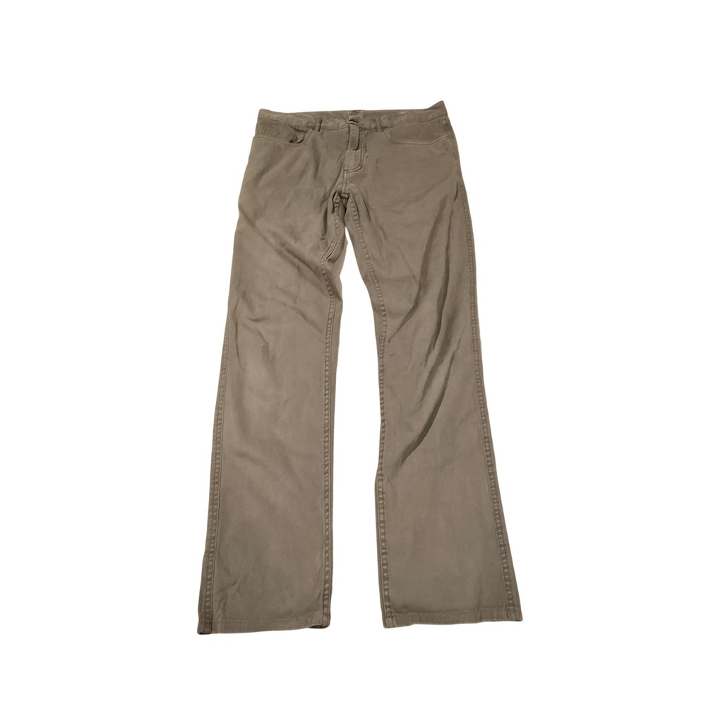 Faherty Brand Organic Cotton Pants Mens 34 Sage Green MBC0010-SPG Straight Leg